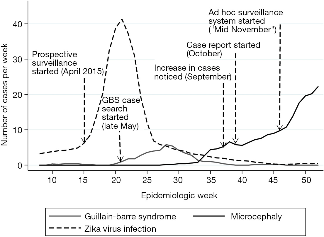 On The Temporal Association Of Outbreaks Of Zika Virus Infection Newborn Microcephaly And Guillain Barre Syndrome Bautista Journal Of Public Health And Emergency
