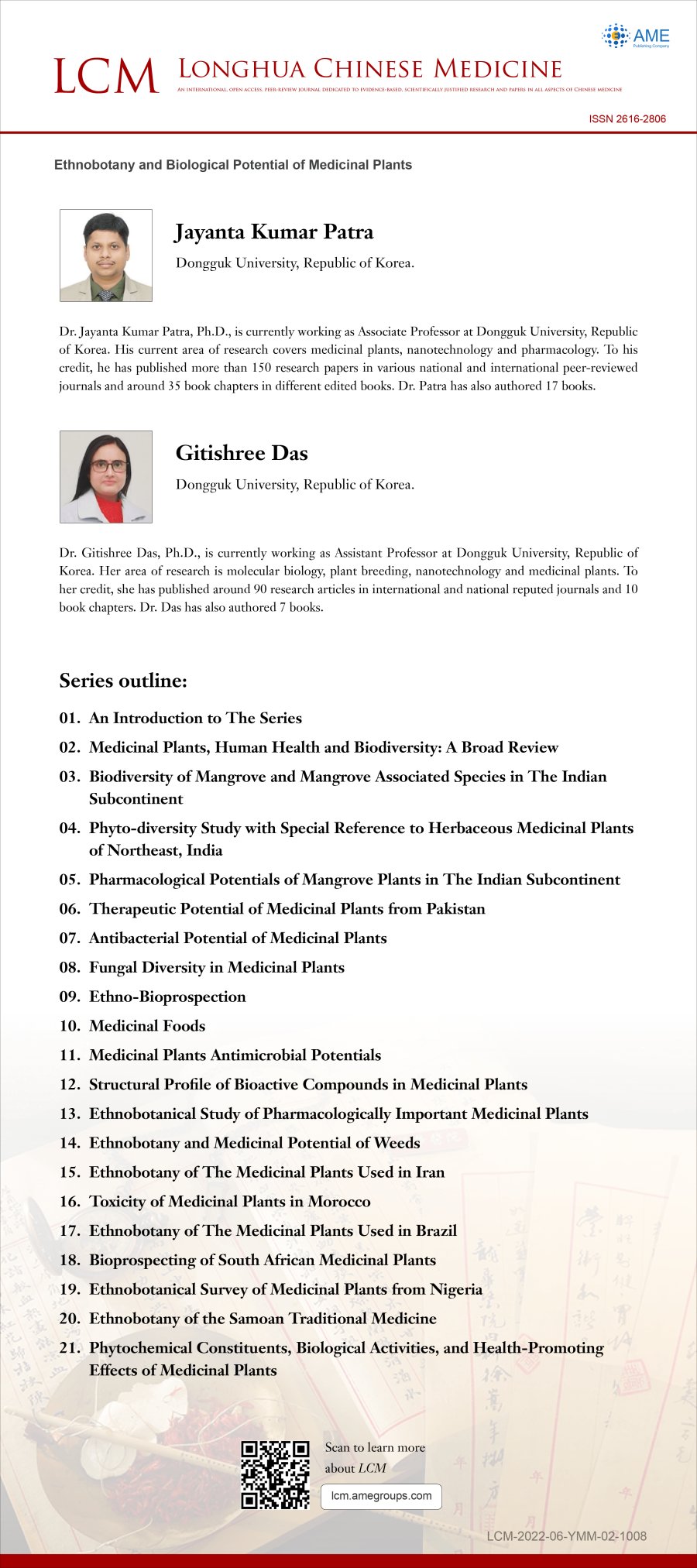 Ethnobotany and Biological Potential of Medicinal Plants (Ongoing